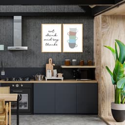 Quadro Cozinha Frasearas 122x86 2-86x60 Caixa Marfim