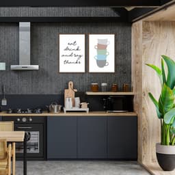 Quadro Cozinha Frasearas 62x43 2-43x30 Caixa Marrom