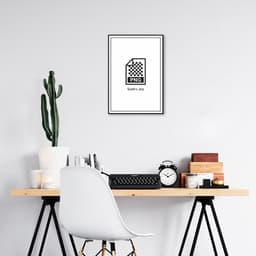 Quadro Divertido .PNG 43x30 Filete Preto