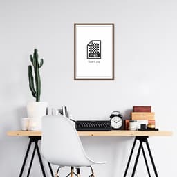 Quadro Divertido .PNG 86x60 Caixa Marrom