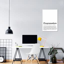 Quadro Divertido Programadora 86x60 Filete Branco