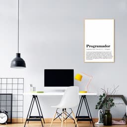 Quadro Divertido Significad Programador 100x70 Filete Marfim