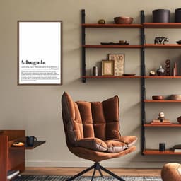 Quadro Divertido Significado Advogada 43x30 Caixa Marrom