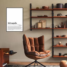 Quadro Divertido Significado Advogado 43x30 Filete Preto