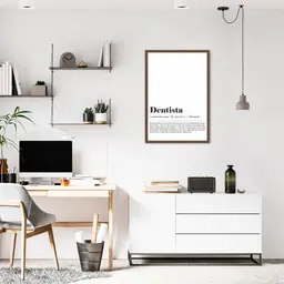 Quadro Divertido Significado Dentista 100x70 Caixa Marrom