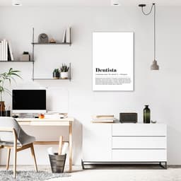 Quadro Divertido Significado Dentista 43x30 Sem Moldura