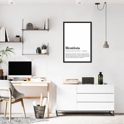 Quadro Divertido Significado Dentista 60x43 Caixa Preto