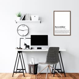 Quadro Divertido Significado Investidor 100x70 Caixa Marrom