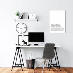 Quadro Divertido Significado Investidor 86x60 Filete Branco