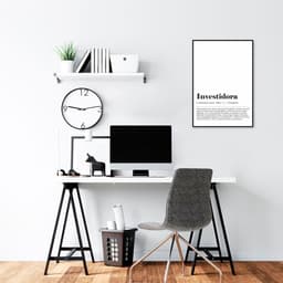 Quadro Divertido Significado Investidora 86x60 Filete Preto