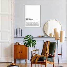 Quadro Divertido Significado Médica 86x60 Caixa Branco