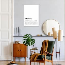 Quadro Divertido Significado Médica 86x60 Filete Preto