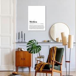 Quadro Divertido Significado Médica 86x60 Sem Moldura