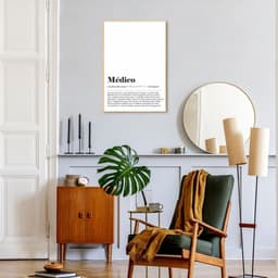 Quadro Divertido Significado Médico 100x70 Filete Marfim