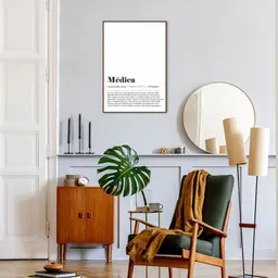 Quadro Divertido Significado Médico 100x70 Filete Marrom