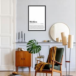 Quadro Divertido Significado Médico 60x43 Caixa Preto