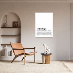 Quadro Divertido Significado Psicólogo 86x60 Filete Branco