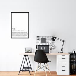 Quadro Divertido Significado T.I 100x70 Caixa Preto