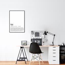 Quadro Divertido Significado T.I 60x43 Filete Preto