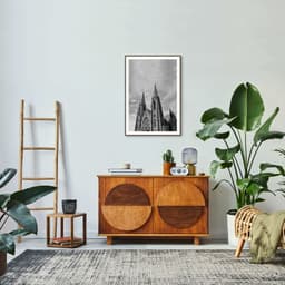 Quadro Eglise Saint-Paul 60x43 Filete Marrom