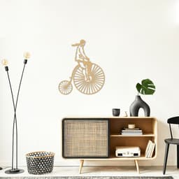 Quadro Escultura Bicicleta Antiga 60x51 Areia