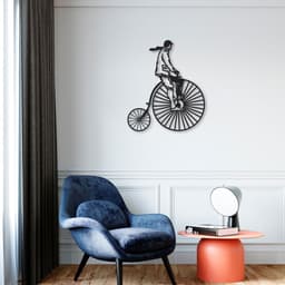 Quadro Escultura Bicicleta Antiga 80x68 Preto