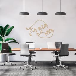 Quadro Escultura Cabeça de Urso Touro Combate 100x66 Areia