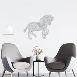 Quadro Escultura Corpo Zebra One Line 120x98 Cinza