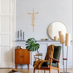 Quadro Escultura Cruz de Jesus Frase 100x46 Areia