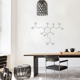 Quadro Escultura Fórmula Química Cerveja 120x85 Cinza