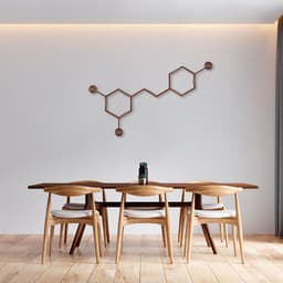 Quadro Escultura Fórmula Química Vinho 150x90 Marrom