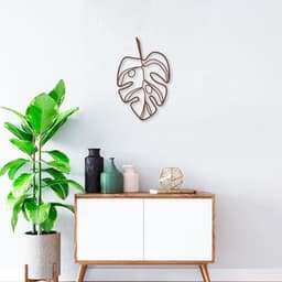 Quadro Escultura Folha Costela de Adão Holes 120x76 Marrom