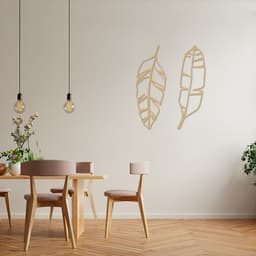 Quadro Escultura Folhas Tropicais 80x66 Areia