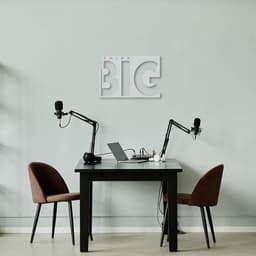 Quadro Escultura Frase Think Big 100x70 Cinza