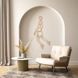 Quadro Escultura Jogador de Basquete M 120x61 Areia