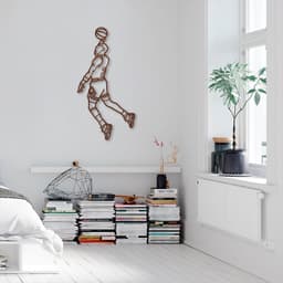 Quadro Escultura Jogador de Basquete M 120x61 Marrom