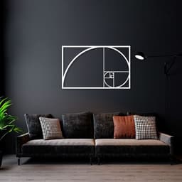 Quadro Escultura Proporção áurea 120x75 Branco