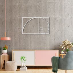 Quadro Escultura Proporção áurea 120x75 Cinza