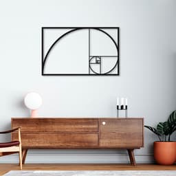 Quadro Escultura Proporção áurea 200x124 Preto