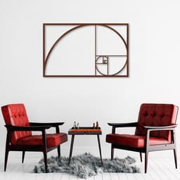 Quadro Escultura Proporção áurea 60x37 Marrom