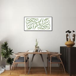 Quadro Floral Boho 100x50 Filete Preto