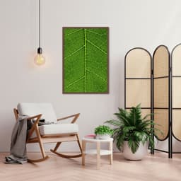 Quadro Folha Estrutura 43x30 Caixa Marrom