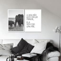 Quadro Frase Amor de Mãe 142x100 2-100x70 Caixa Branco