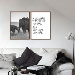 Quadro Frase Amor de Mãe 142x100 2-100x70 Caixa Marrom