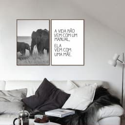 Quadro Frase Amor de Mãe 142x100 2-100x70 Filete Marrom