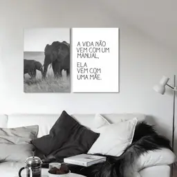Quadro Frase Amor de Mãe 142x100 2-100x70 Sem Moldura