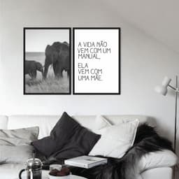 Quadro Frase Amor de Mãe 62x43 2-43x30 Caixa Preto