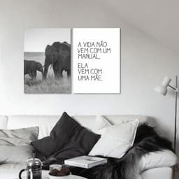 Quadro Frase Amor de Mãe 88x60 2-60x43 Sem Moldura