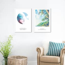 Quadro Frase Diver Mar e Praia 142x100 2-100x70 Caixa Branco