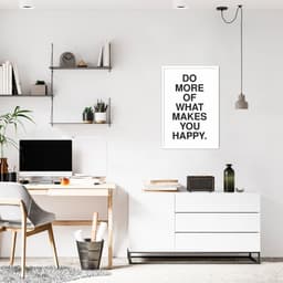 Quadro Frase Do More 43x30 Caixa Branco